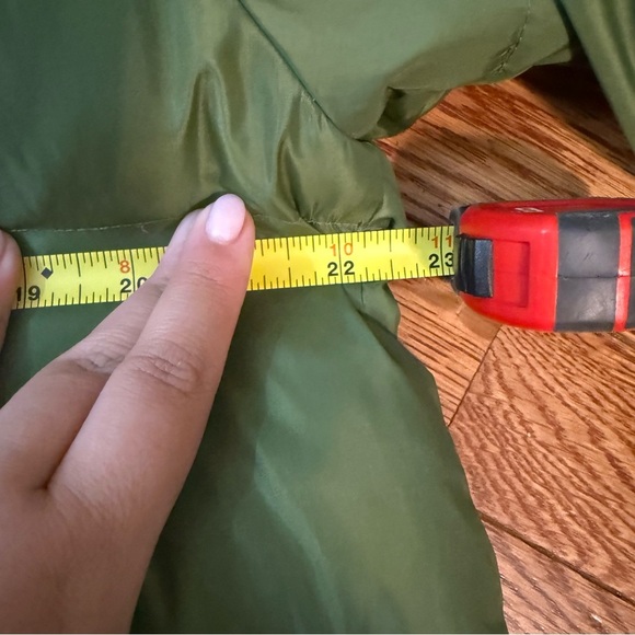 Vtg CAMEL Men's Goose Down Feathers Puffer Jacket Zip/Snap Pocket Size M hooded - Picture 11 of 14